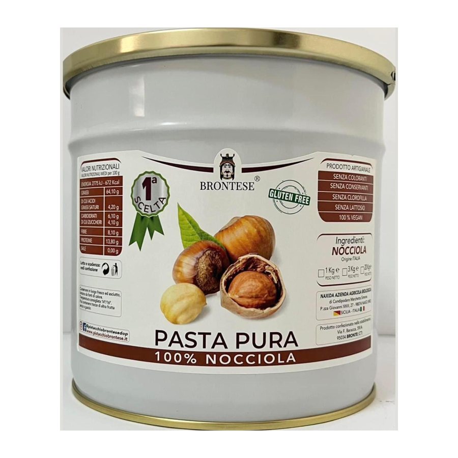 Brontese pure hazelnut paste tin