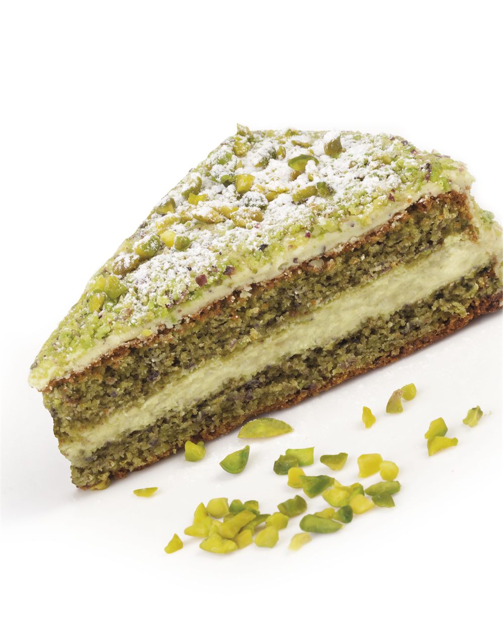 Pistachio cake with grain